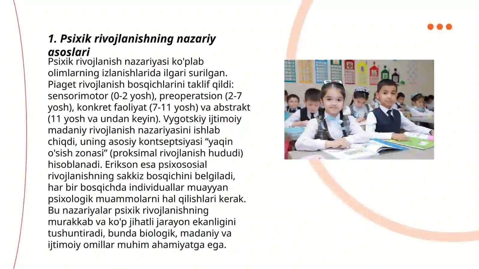 Psixik rivojlanishning nazariy asoslari 3