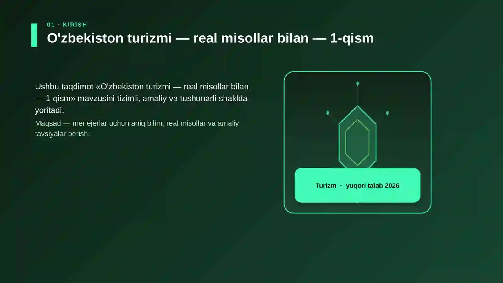 O'zbekiston turizmi — real misollar bilan — 1-qism 3