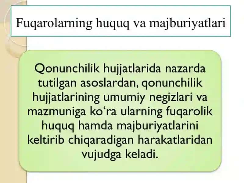 Fuqarolar – ma’muriy huquq subyekti sifatida O‘zbekiston Respublikasi fuqarolarining ma’muriy-huquqi ymaqomi 3