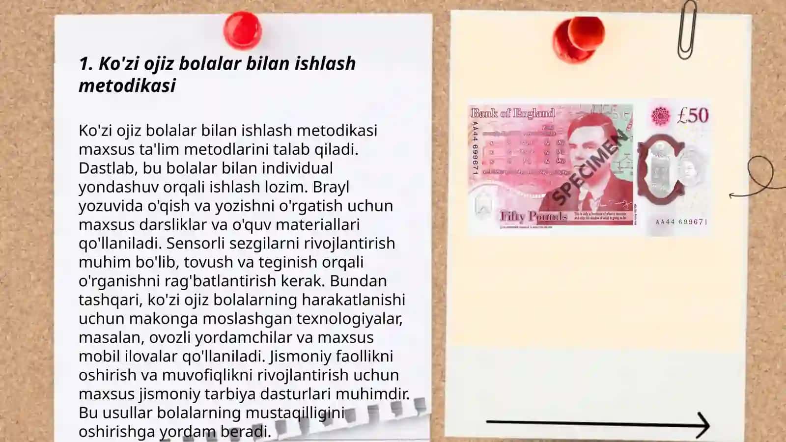 Ko'zi ojiz, aqli zayf bolalar bilan olib boriladigan logopedik ishlarning o'ziga xos xususiyatlari 3