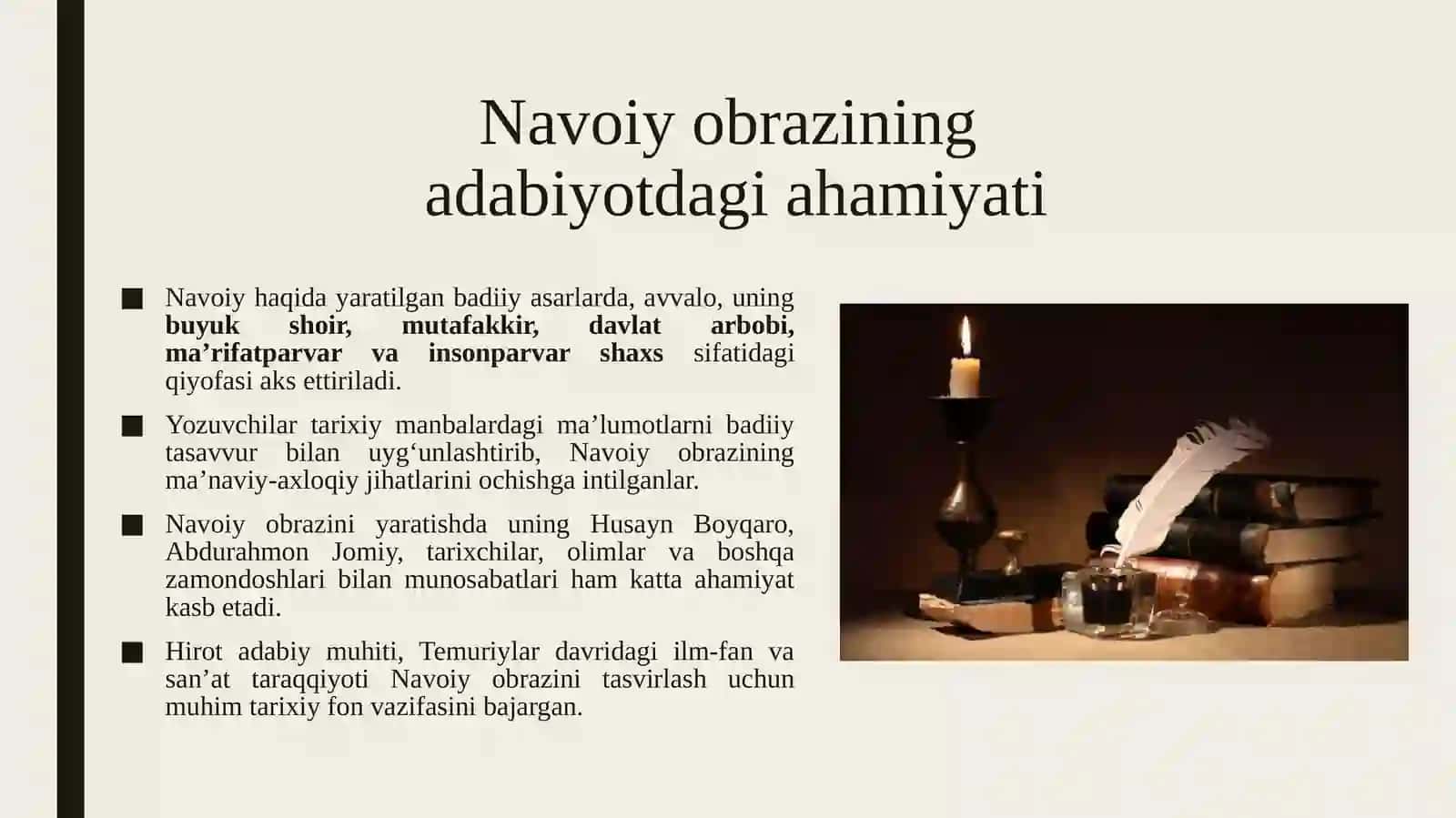 Jahon va O‘zbek adabiyotida Alisher Navoiy haqida yaratilgan badiiy asarlar 3