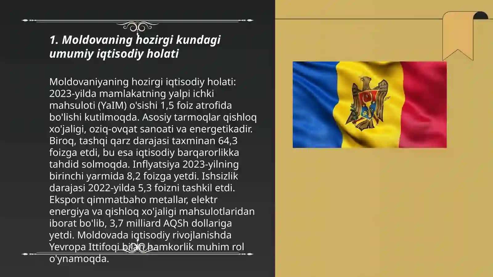 Moldovaning hozirgi kundagi umumiy iqtisodiy holati 3