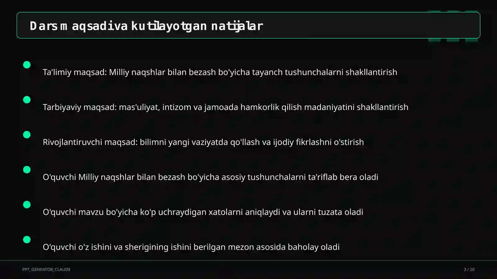 Milliy naqshlar bilan bezash (3-sinf) 3
