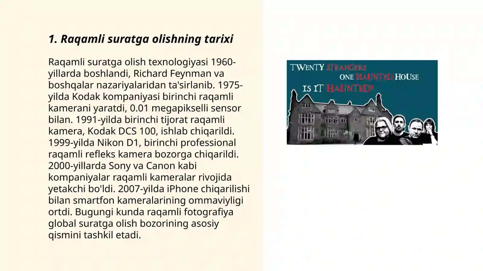 Raqamli suratga olishning tarixi 3