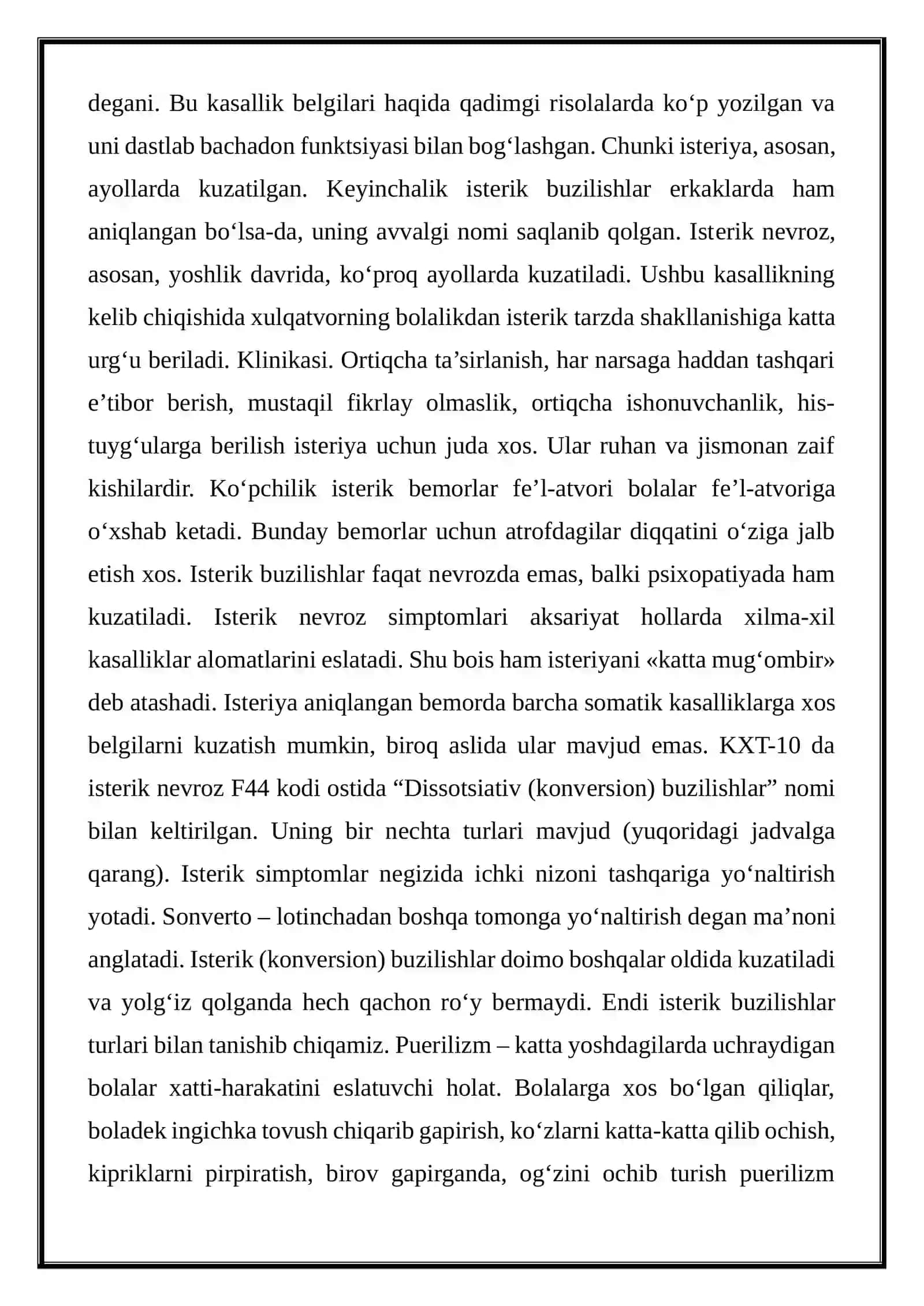 Somatoform buzilishlar tasnifi 3