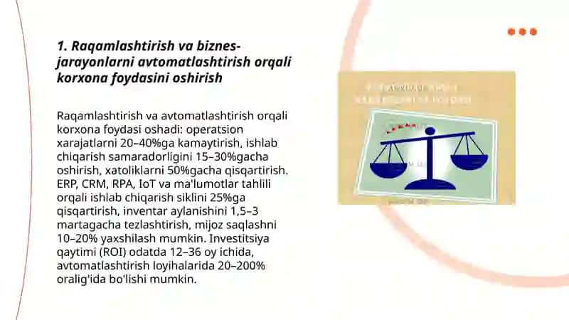Mamlakatni modernizatsiyalash sharoitida korxona foydasi va uni maksimallashtirish yo'llari 3