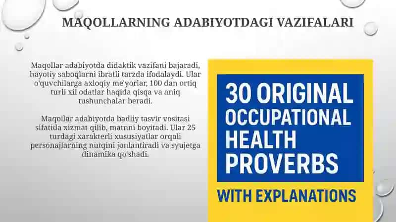 Yozma adabiyotdagi maqollardan foydalanish usullari 3