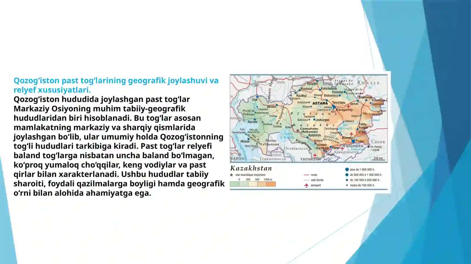 Tabiiygeografiya fanidan qozog‘iston pasttog‘larining geologik tuzilishi va foydali qazilmalari 3