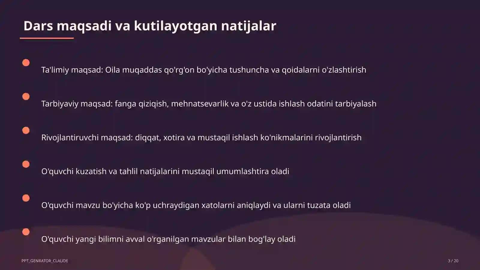 Oila muqaddas qo'rg'on (5-sinf) 3