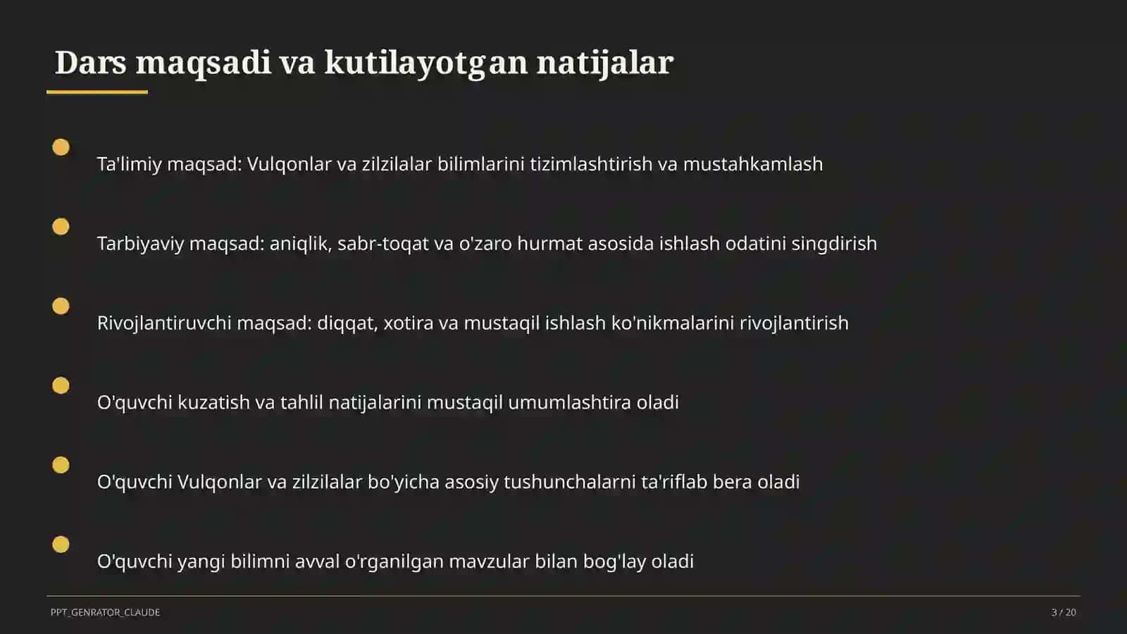 Vulqonlar va zilzilalar (5-sinf) 3