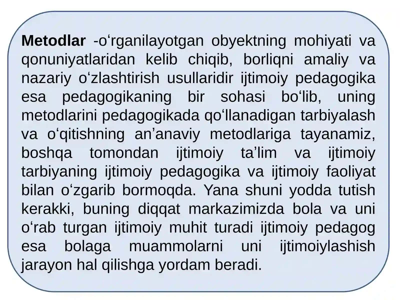 Ijtimoiy-pedagogik tadqiqotlar. Ijtimoiy pedagogik faoliyat metodikasi va texnologiyasi 3
