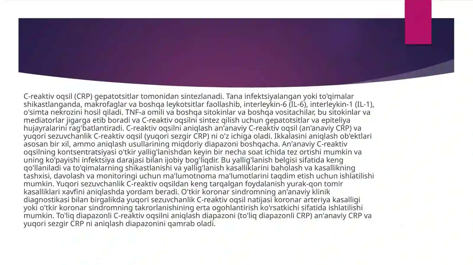 C reaktiv oqsil 3