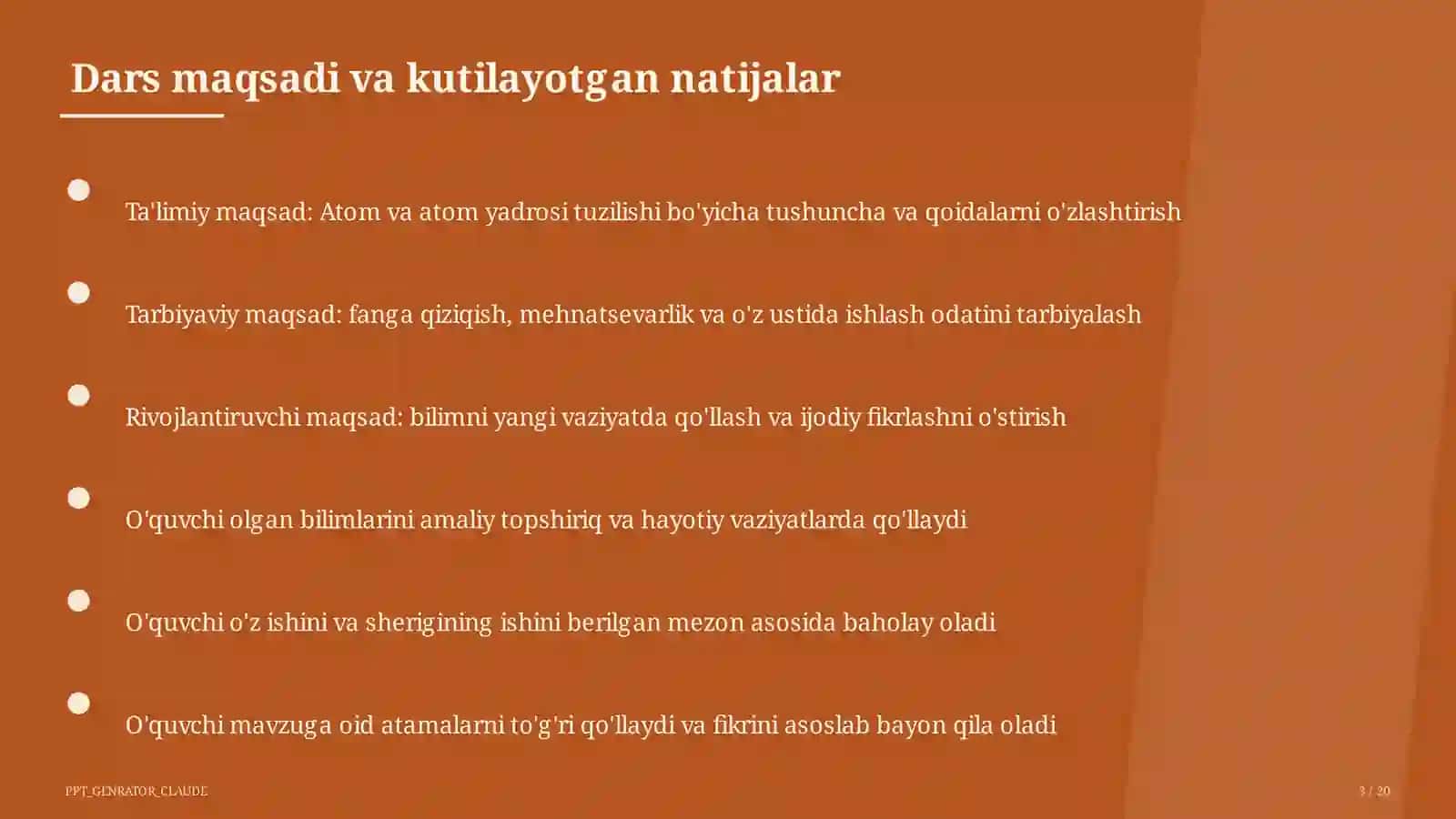 Atom va atom yadrosi tuzilishi (11-sinf) 3