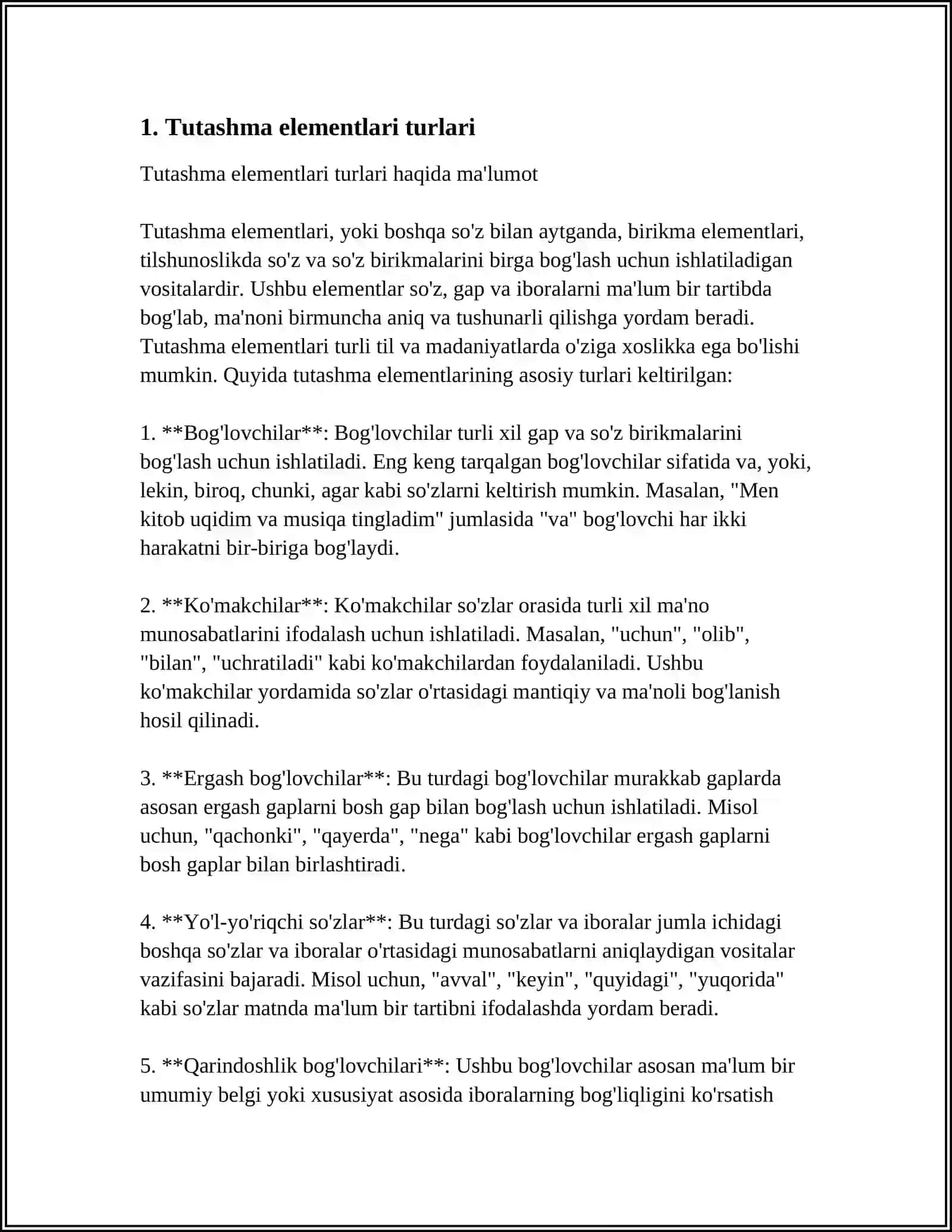 TUTASHMA ELEMENTLARI ISHTIROK ETGAN CHIZMALARNI BAJARISH 3