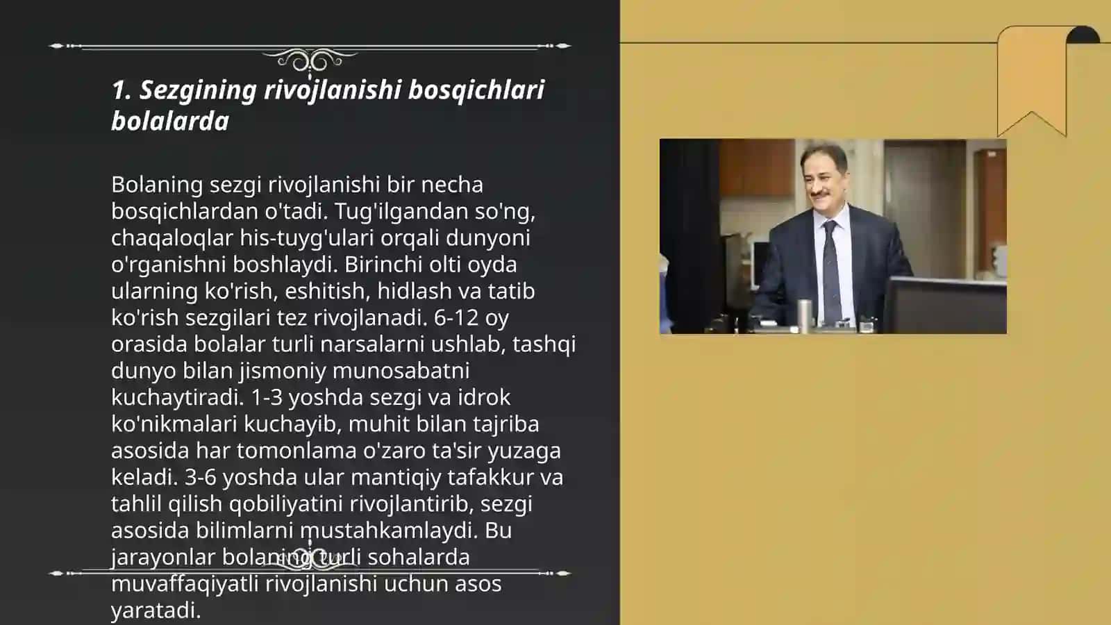 Sezgi.Bolalarda sezgining rivojlanishi 3