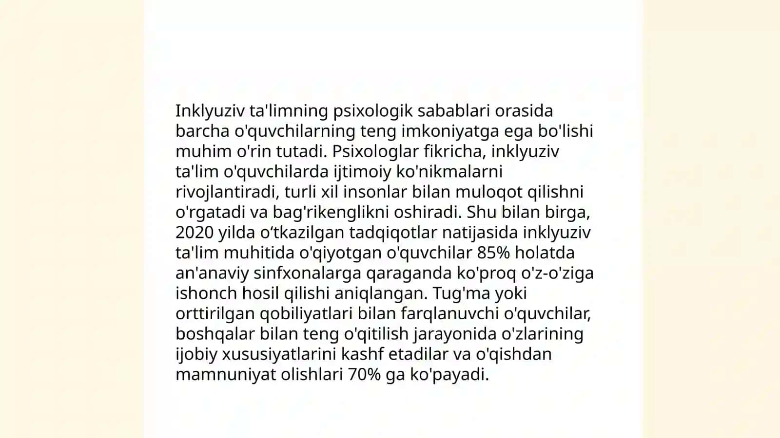 Imkoniyati cheklangan bolalarni umumta’lim maktablarida o’qitishda konseptual talablar 3