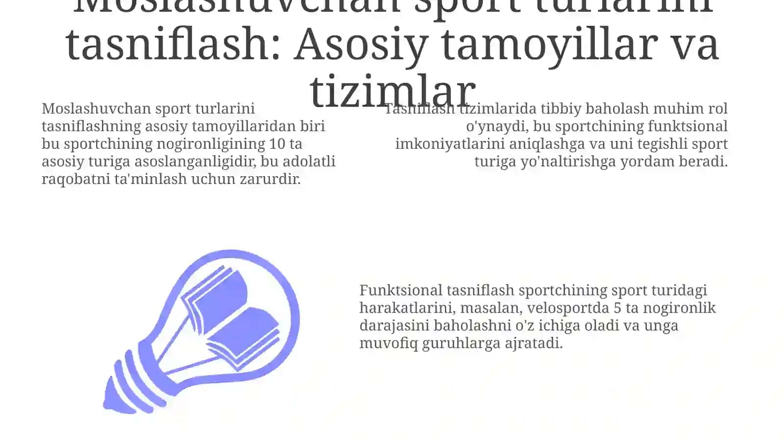 Adaptiv sportda klassifikatsiyasi va uni aniqlash usullari 3