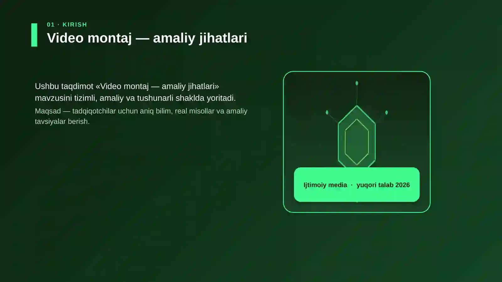Video montaj — amaliy jihatlari 3