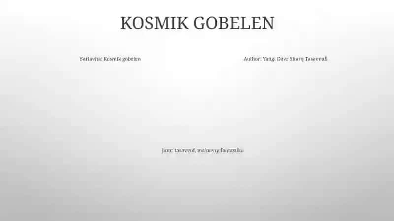 Kosmik gobelen 3