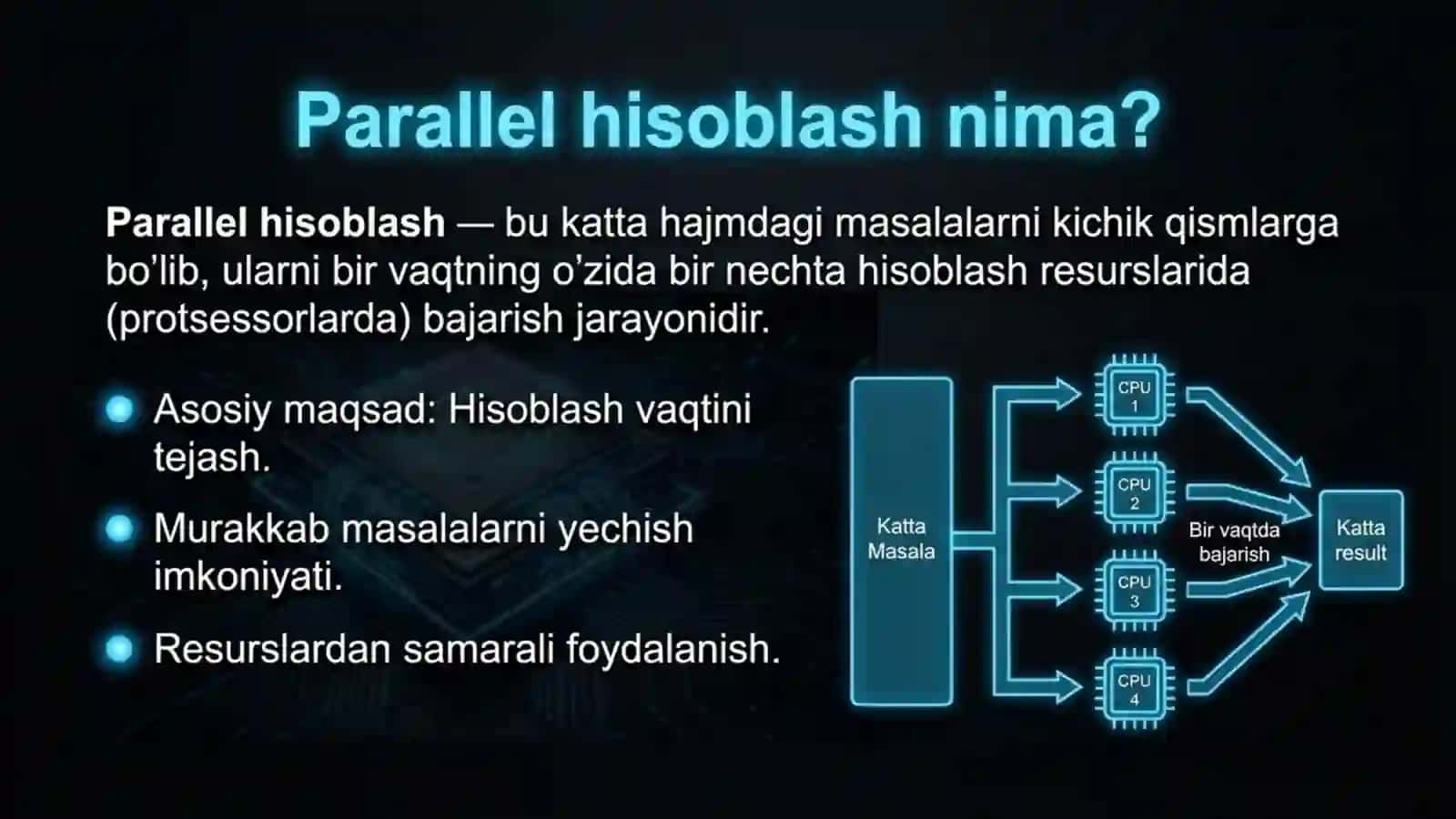Parallel Protsessorlar: Arxitektura va ishlash tamoyillari 3