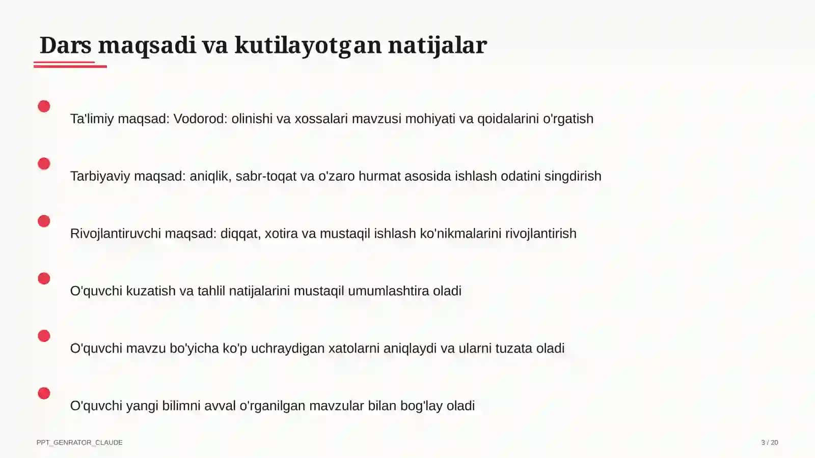 Vodorod: olinishi va xossalari (7-sinf) 3