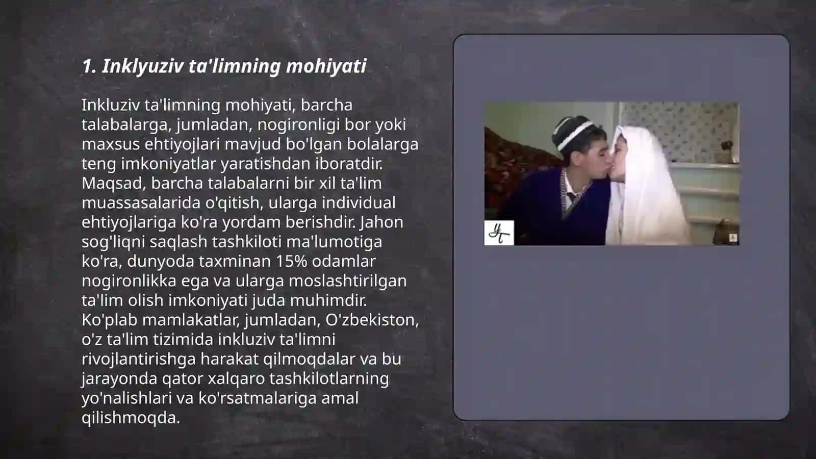 Alohida yordamga muhtoj bolalarda rivojlanishdagi nuqsonining chuqurligi va tuzilishiga qarab inklyuziya modellarini tanlash 3