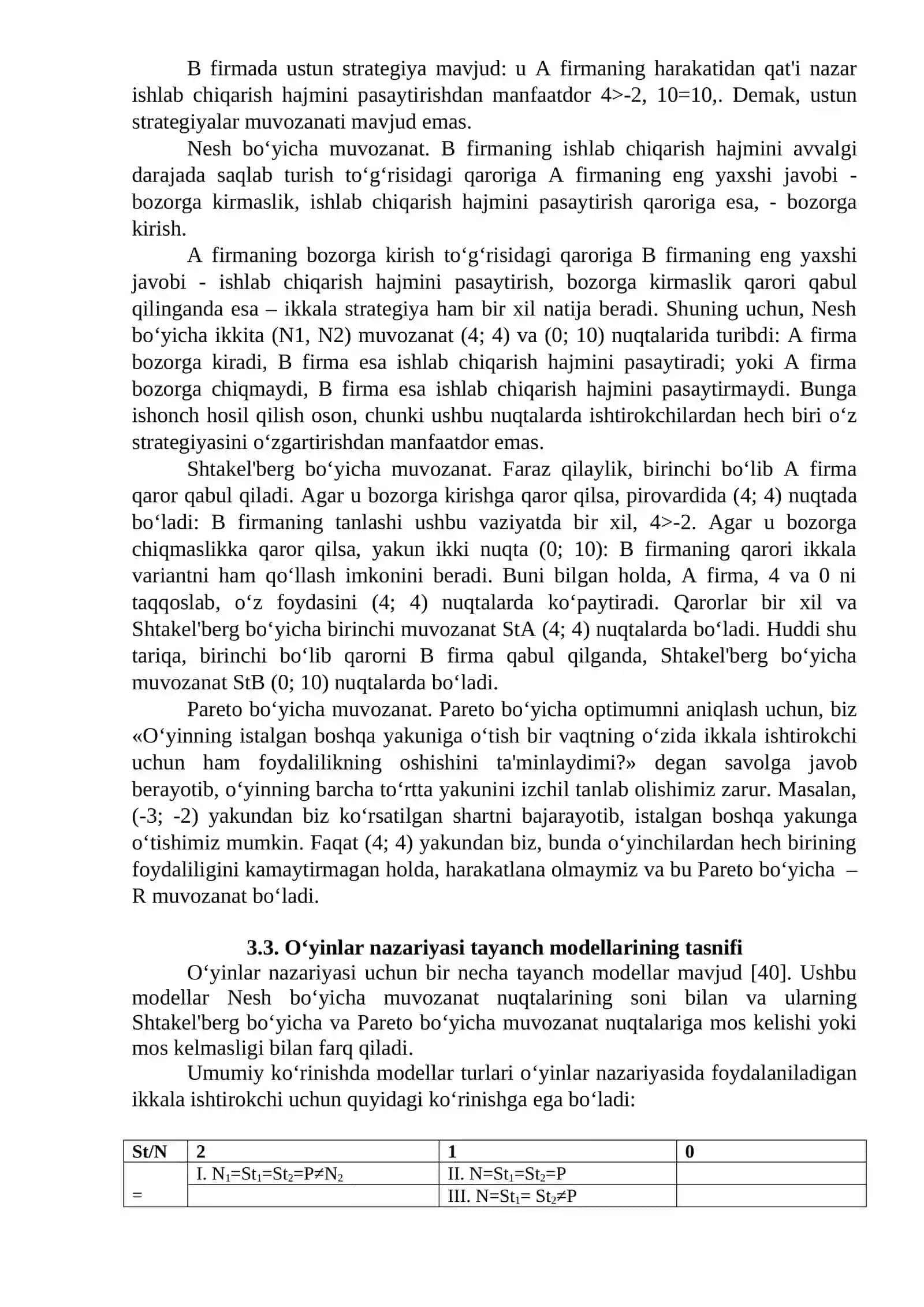 O‘yinlar nazariyasi va o‘zaro hamkorliklarni modellash 3
