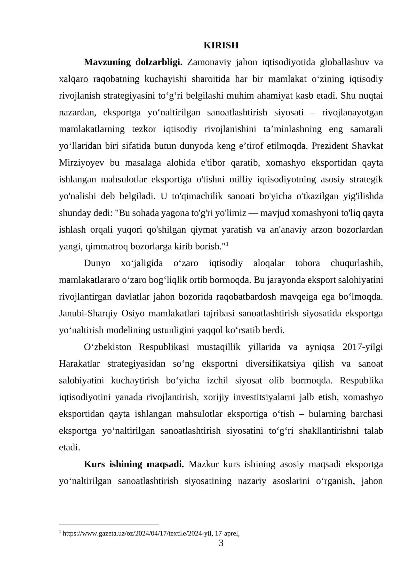 Eksportgа yo‘nаltirilgаn sаnoаtlаshtirish siyosаti 3