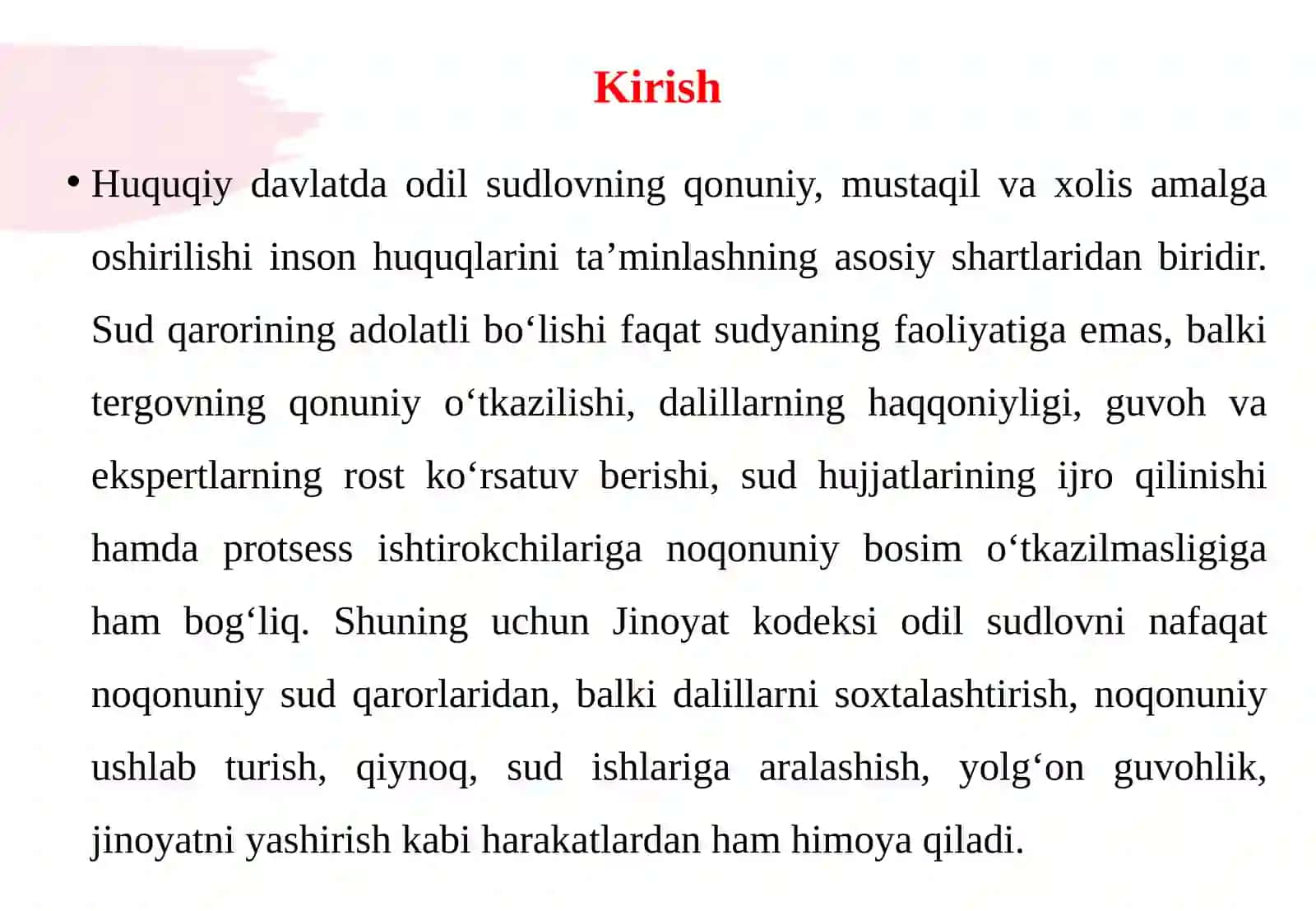 Odil sudlovga qarshi jinoyatlar 3