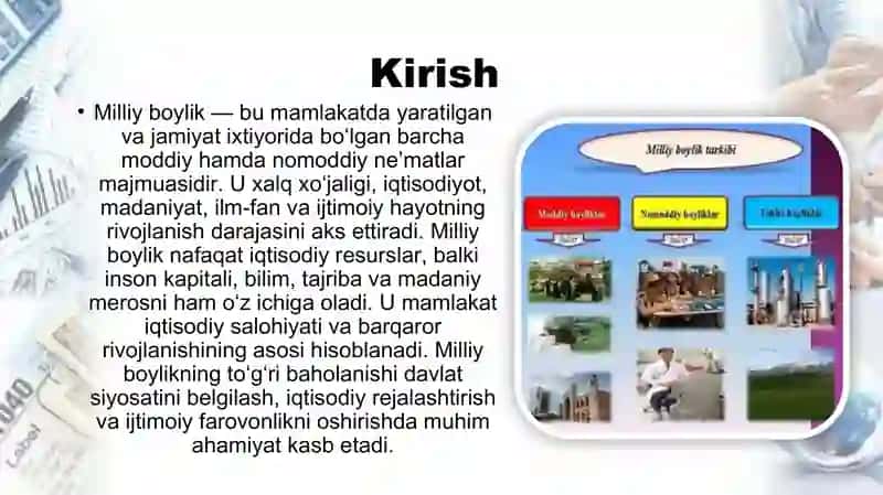 Milliy boylik tushunchasi va uning tarkibiy tuzilishi 3