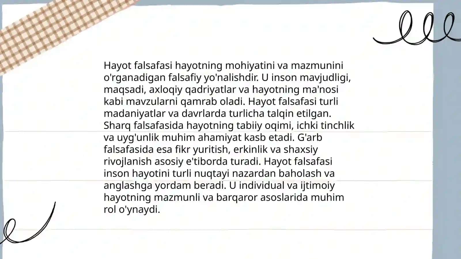 Hayot falsafasi 3