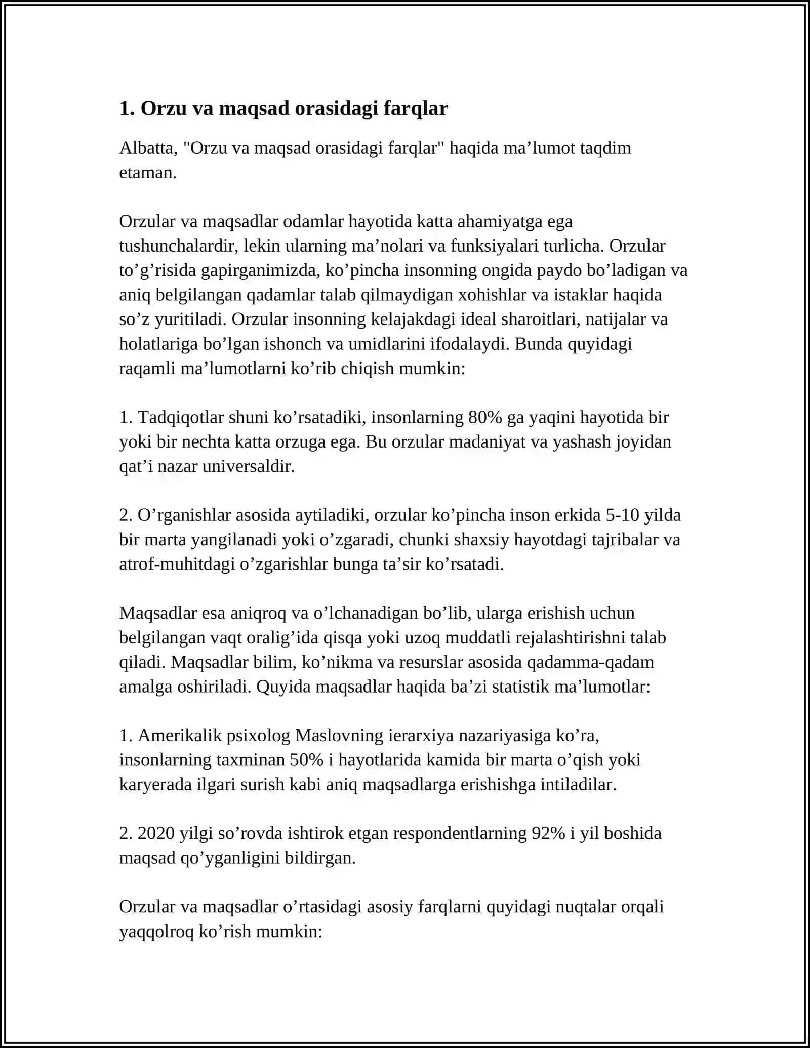 ORZU, MAQSAD VA MUVAFFAQIYAT 3