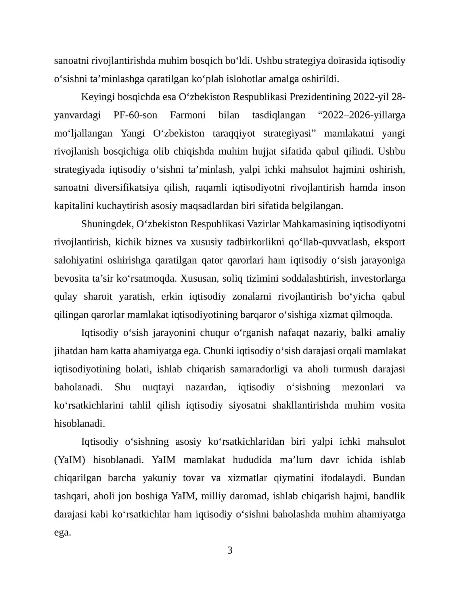 Iqtisodiy oʻsish uning mezoni va uning koʻrsatkichlari 3