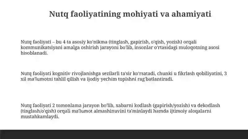 Nutq faoliyati 3