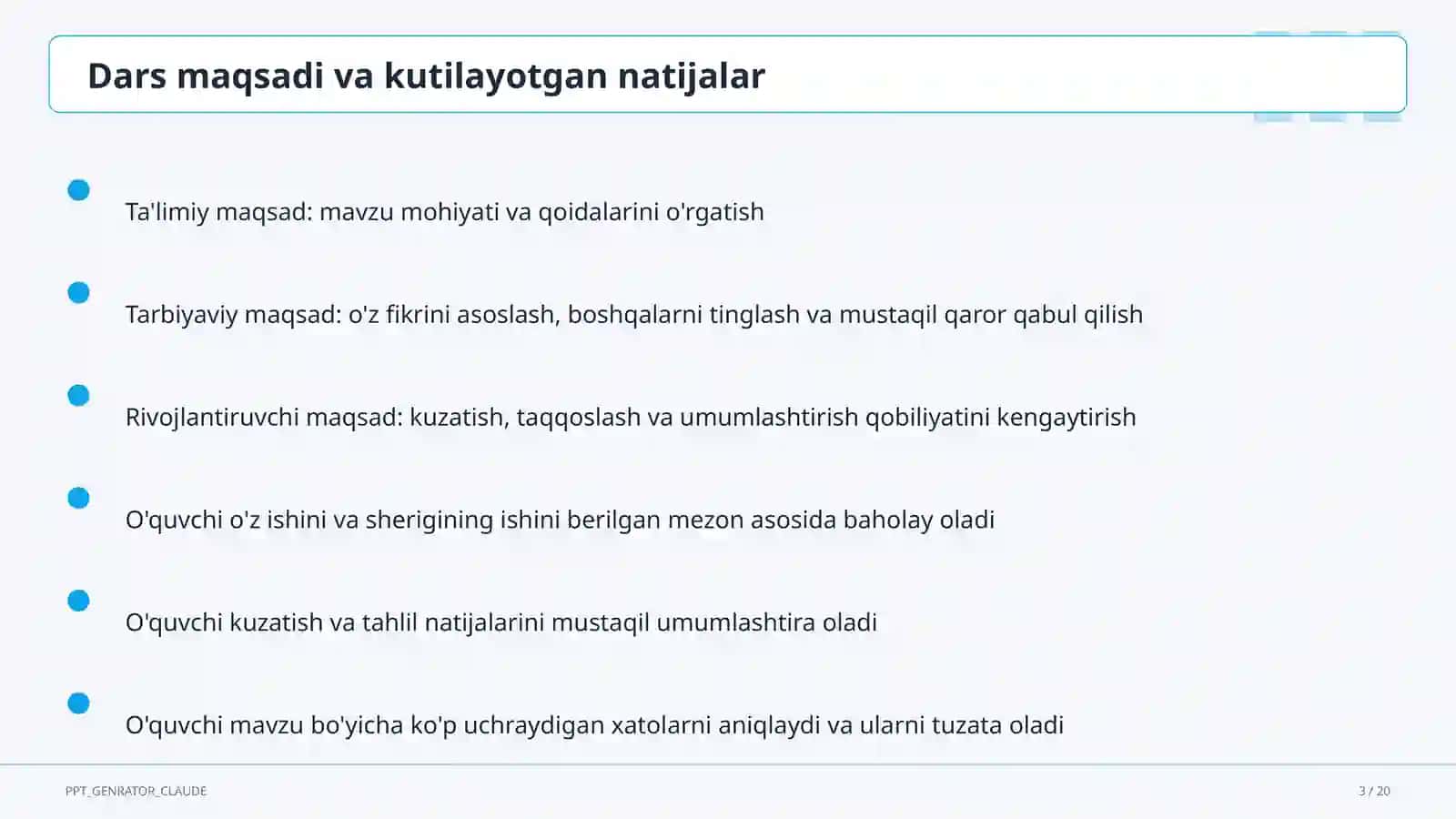 Zamonaviy dars ishlanmasini tuzish 3