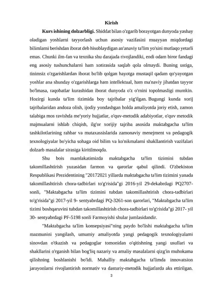 PEDAGOGIK TEXNOLOGIYALARNI OʻQUV JARAYONLARIGA TADBIQ ETISH USULARI 3
