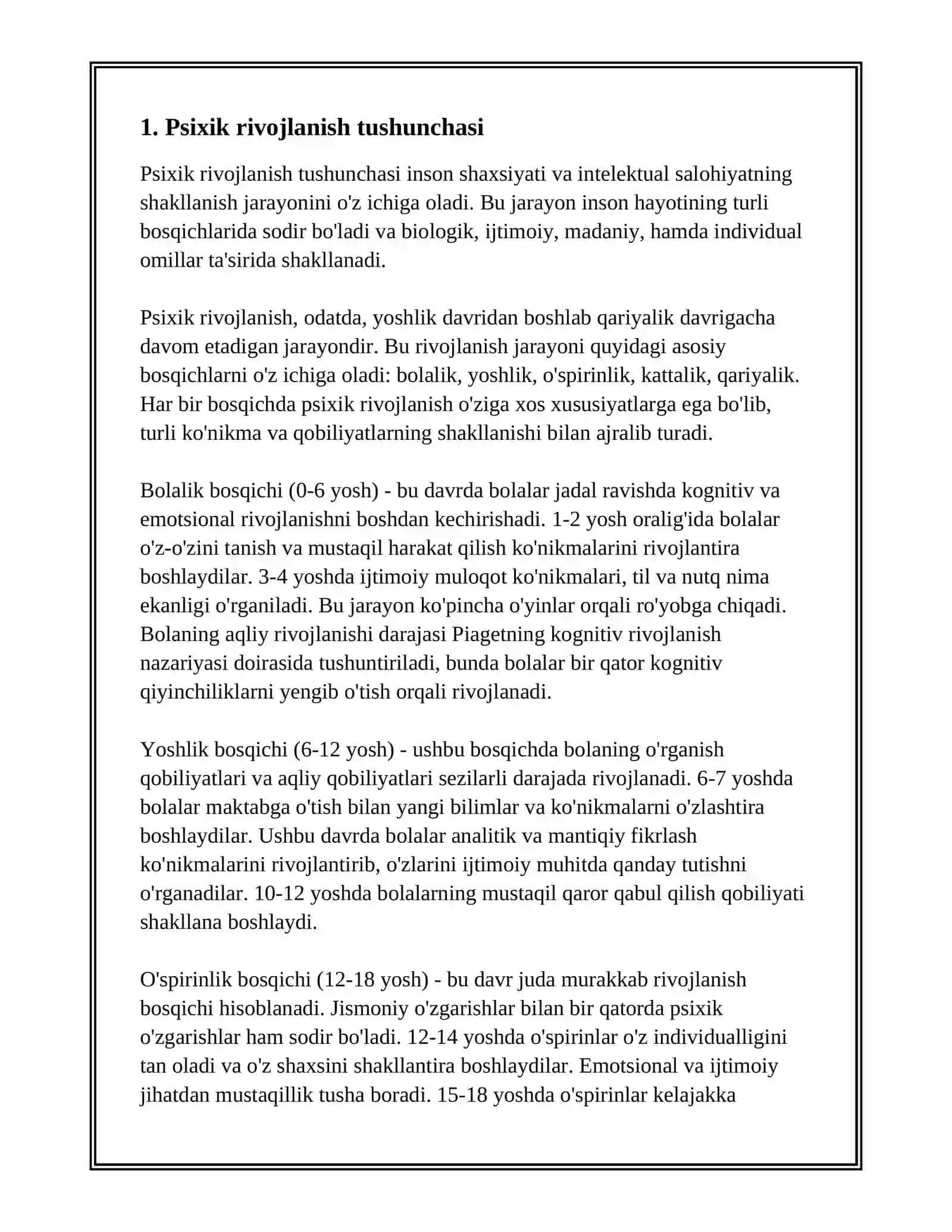 MUSTAQIL ISH Piskografik rivojlanish 3