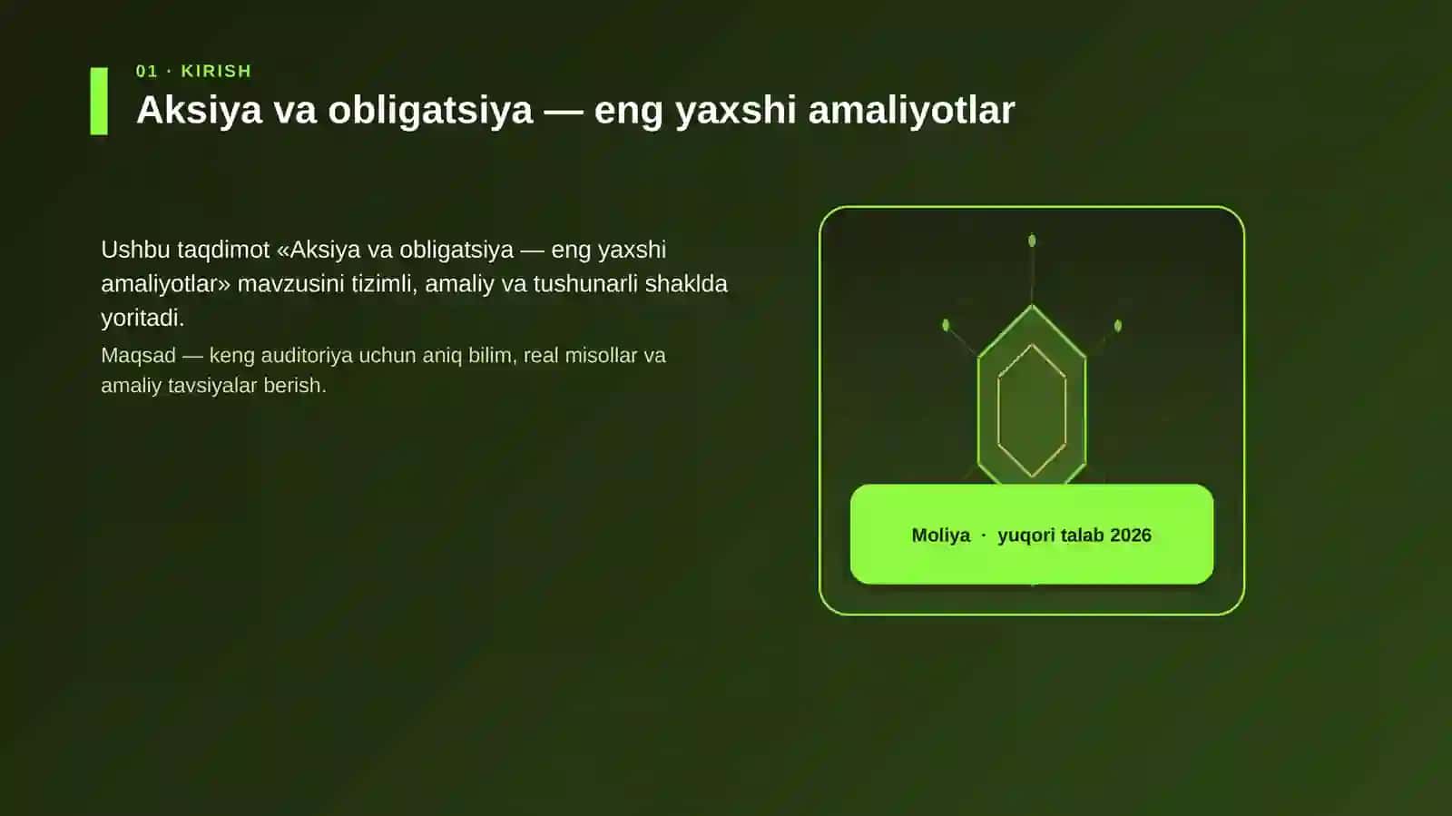Aksiya va obligatsiya — eng yaxshi amaliyotlar 3