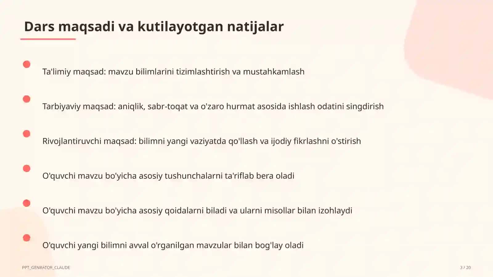 Sinf rahbarining yillik ish rejasi 3