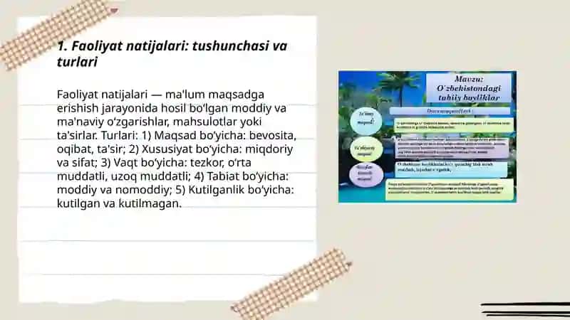 Faoliyat natijalari va ularni taqdim qilish shakllari 3