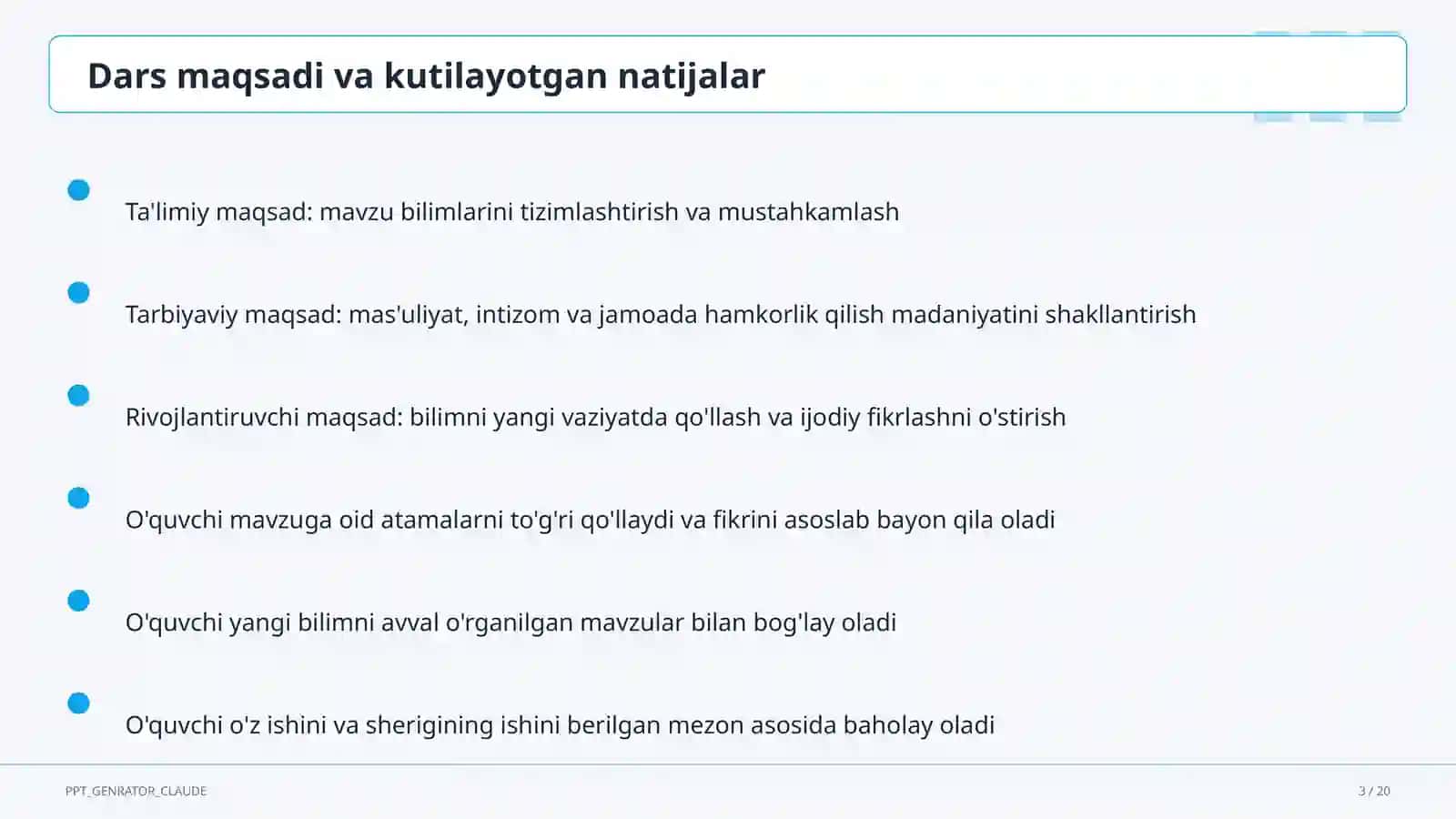 Koordinatalar metodi: to'g'ri chiziq va aylana tenglamalari (9-sinf) 3