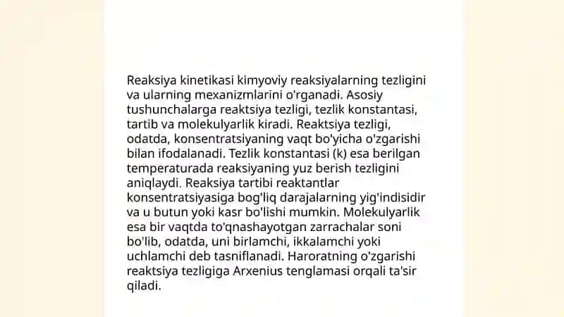 Eritmada boradigan reaksiya kinetikasi 3