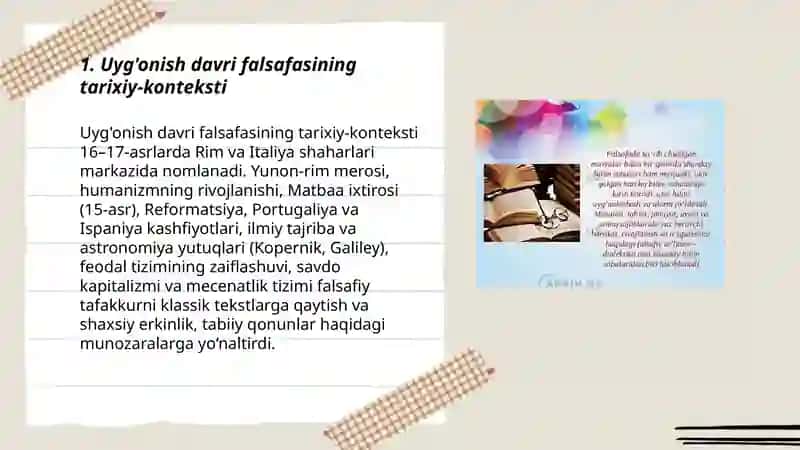 Rivojlanish falsafasi (Uyg'onish davri falsafasi 16-17-asrlar) 3