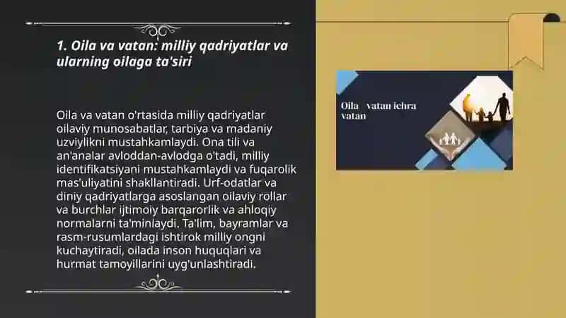 Oila vatan ichra vatan, Inson huquqlari jamiyat poydevori 3