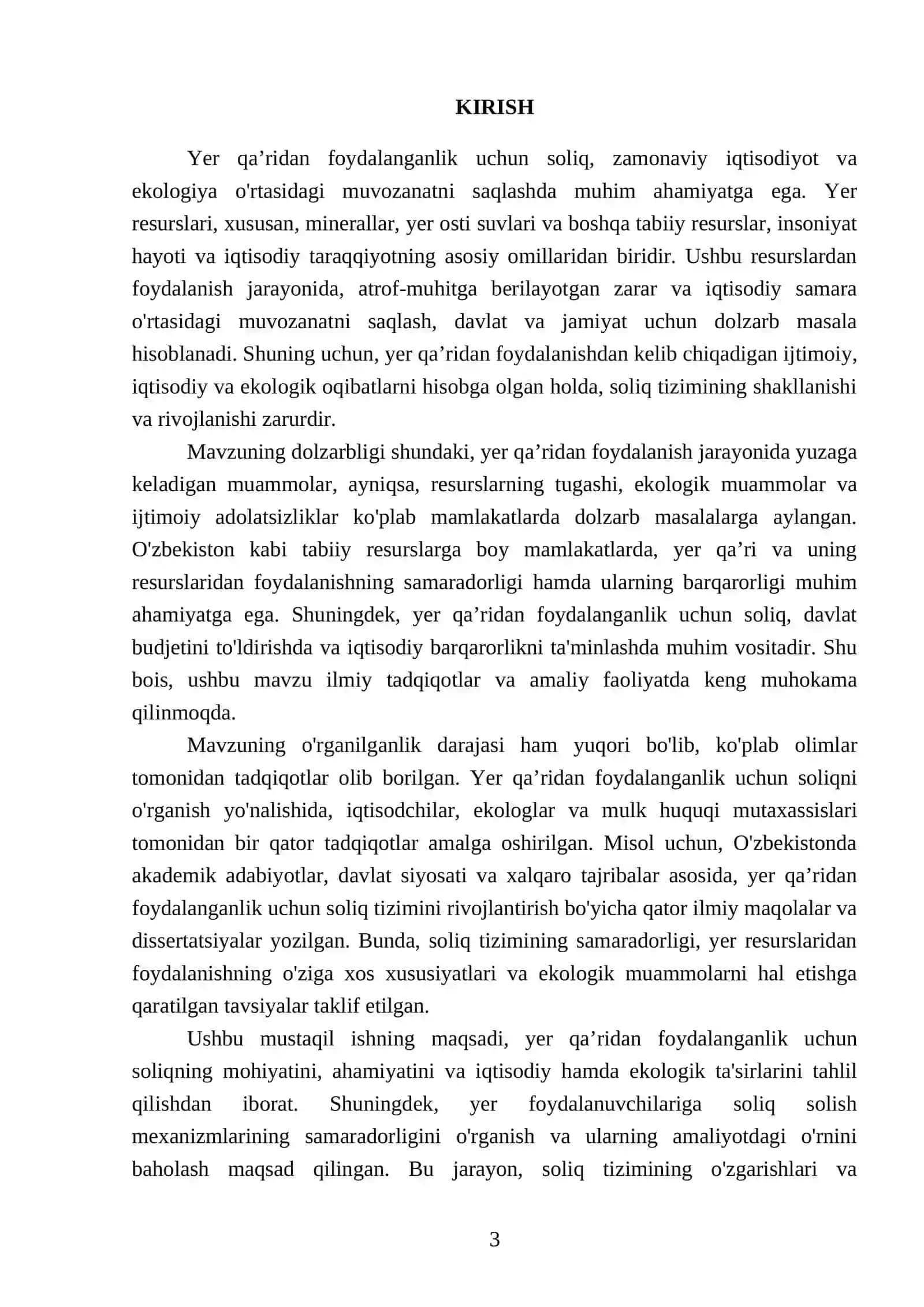 Yer qa’ridan foydalanganlik uchun soliq 3