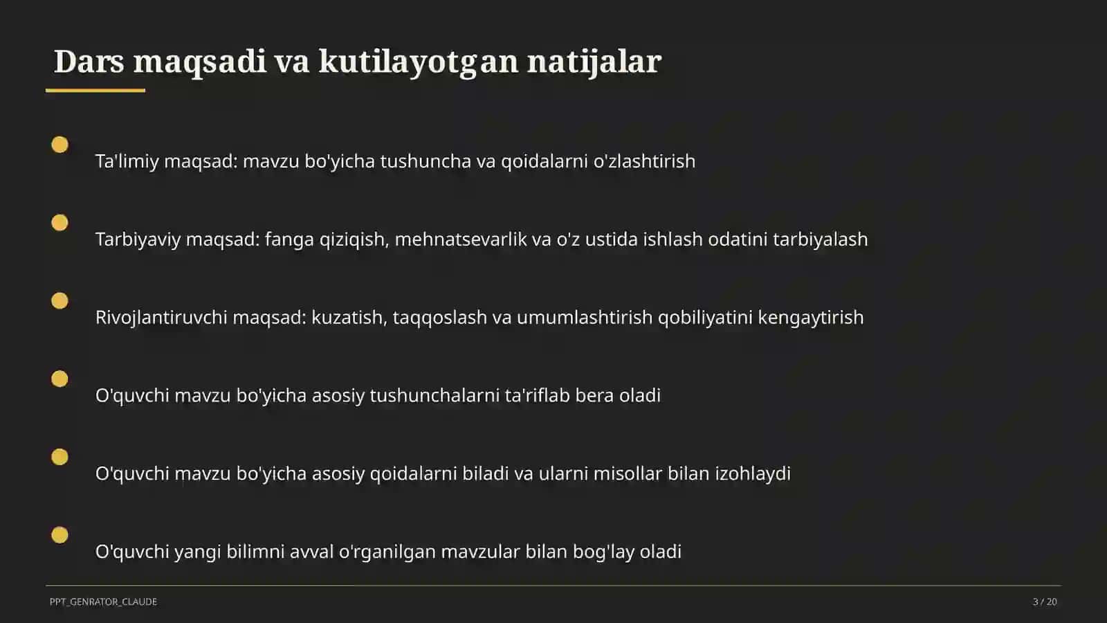 Geometriya (7–11) — takrorlash darsi uchun 3