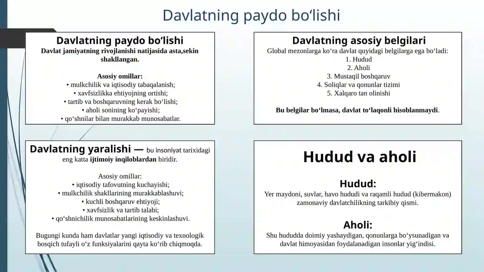 DavlatTUSHUNCHASIVA UNING MOHIYATI 3