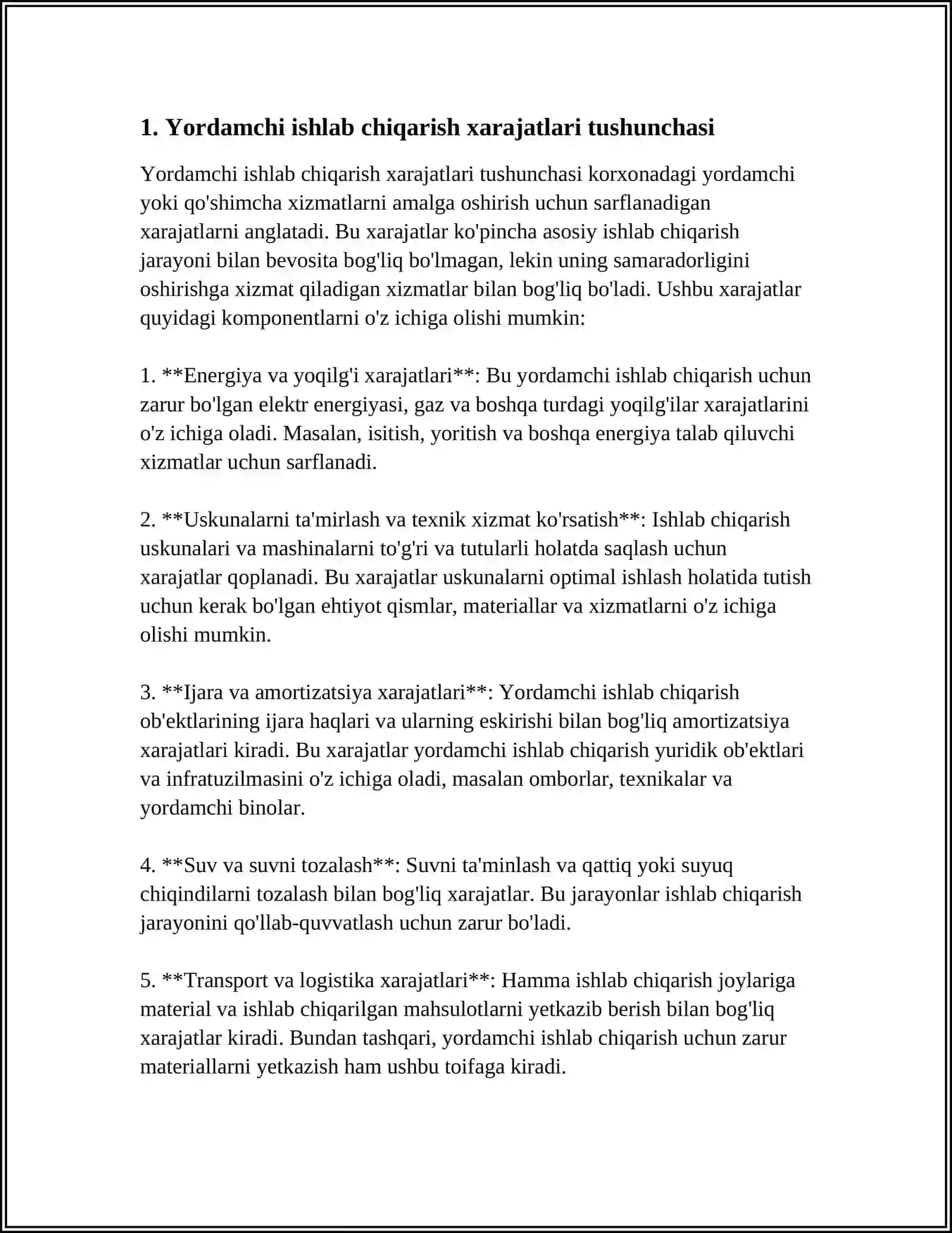 YORDAMCHI ISHLAB CHIQARISH XARAJATLARNING BUXGALTERIYA HISOBI VA AUDITI 3