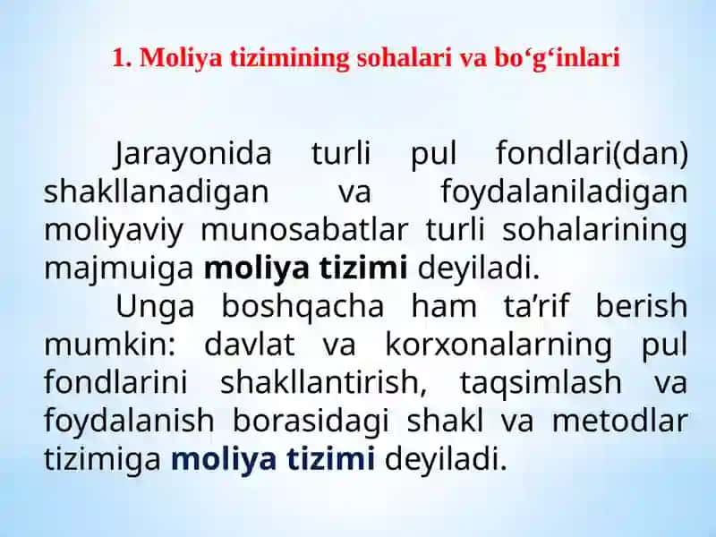 Moliyat izimi va uning bo'g'inlari 3