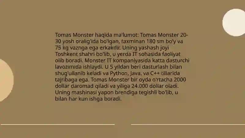 Tomas Monster taminoti 3